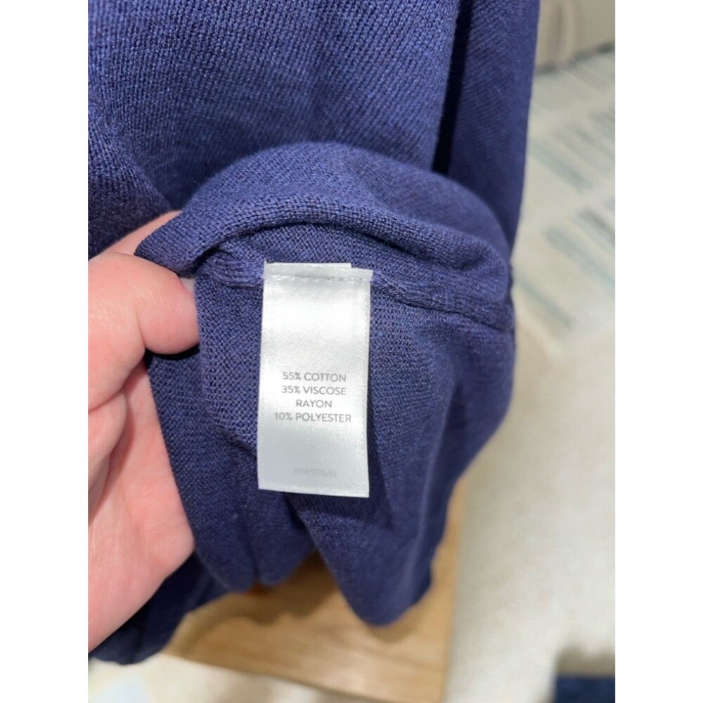 Pure JJill XL Classic V-Neck Women's Tunic - Navy Long Sleeve - Picture 6 of 7
